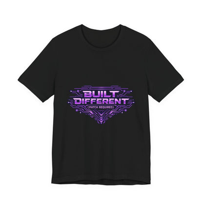Built Different Tee — Retro Purple Gaming Graphic T-Shirt Printify