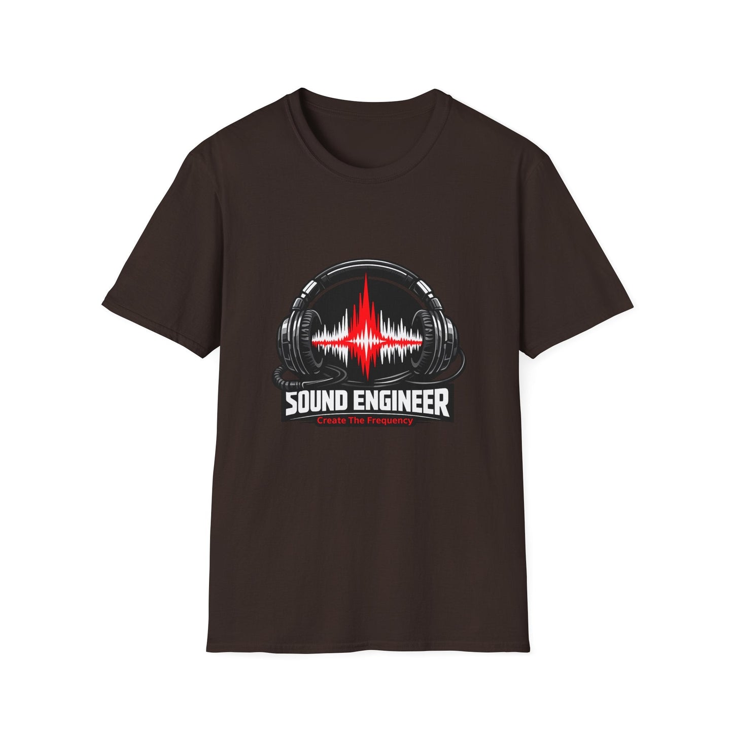 Sound Engineer T-Shirt — Headphones & Waveform Audio Tech Tee Printify