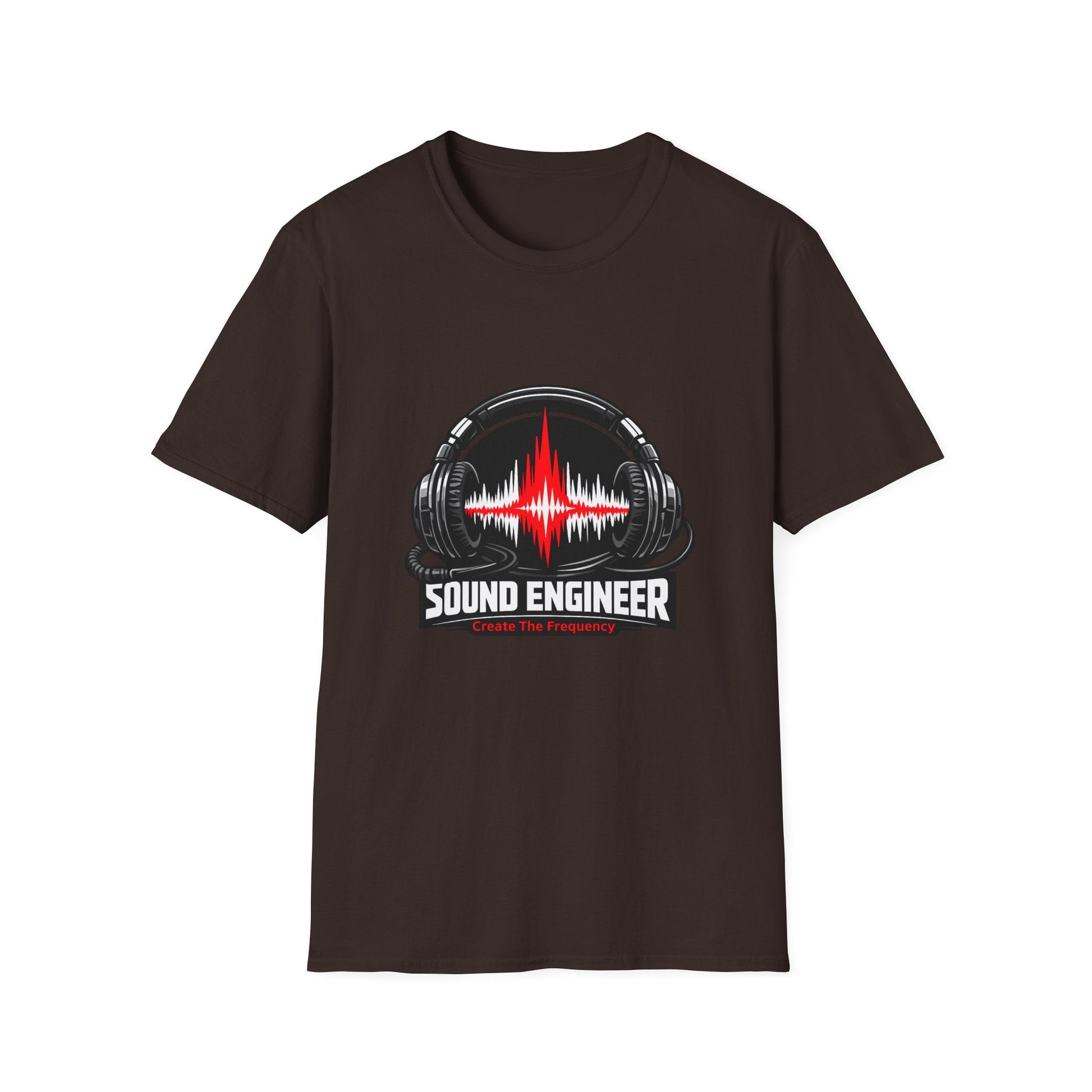 Sound Engineer T-Shirt — Headphones & Waveform Audio Tech Tee Printify