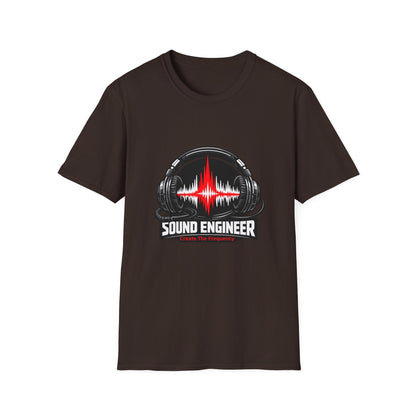 Sound Engineer T-Shirt — Headphones & Waveform Audio Tech Tee Printify