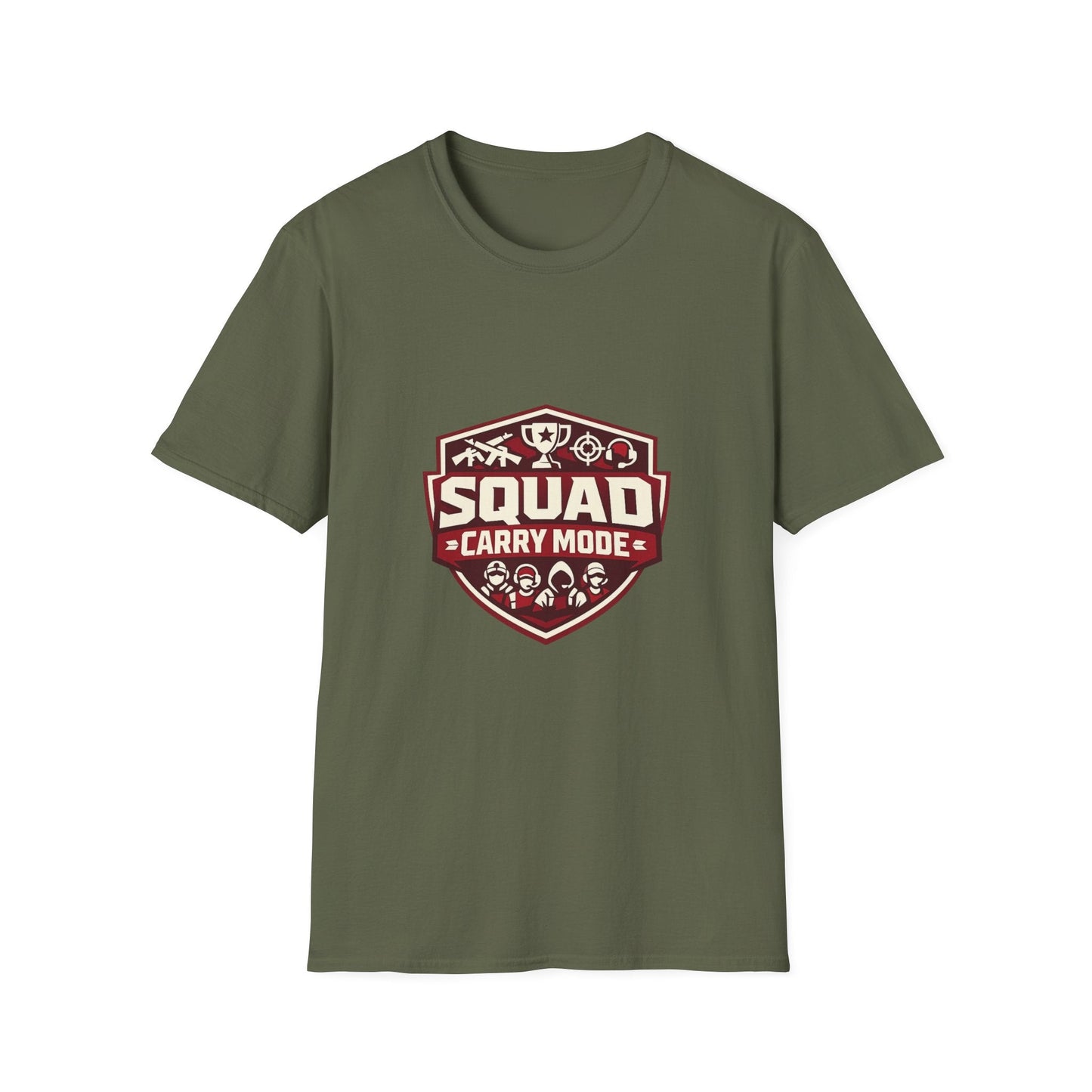 Squad Carry Mode T-Shirt — Gamer Team Logo Tee Printify