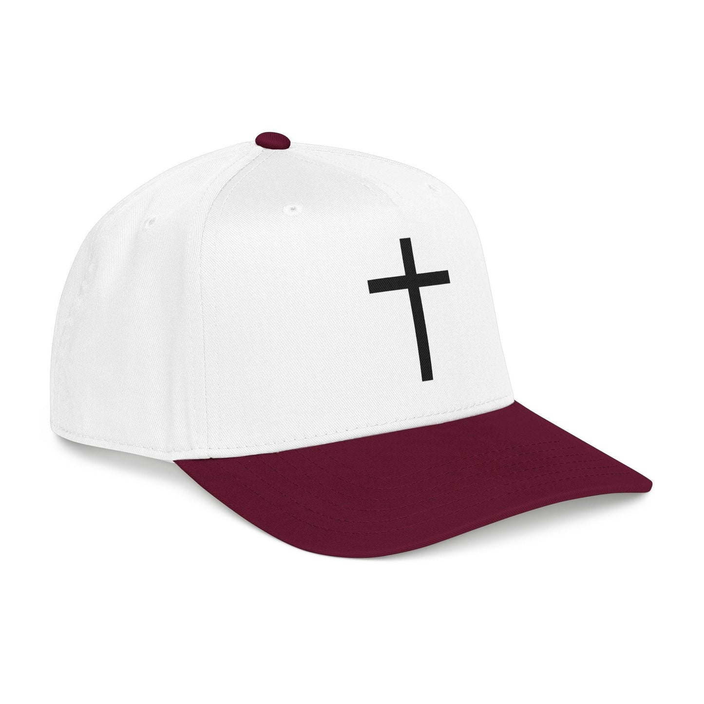 Christian Cross Baseball Cap — Minimal Embroidered Faith Hat Printify