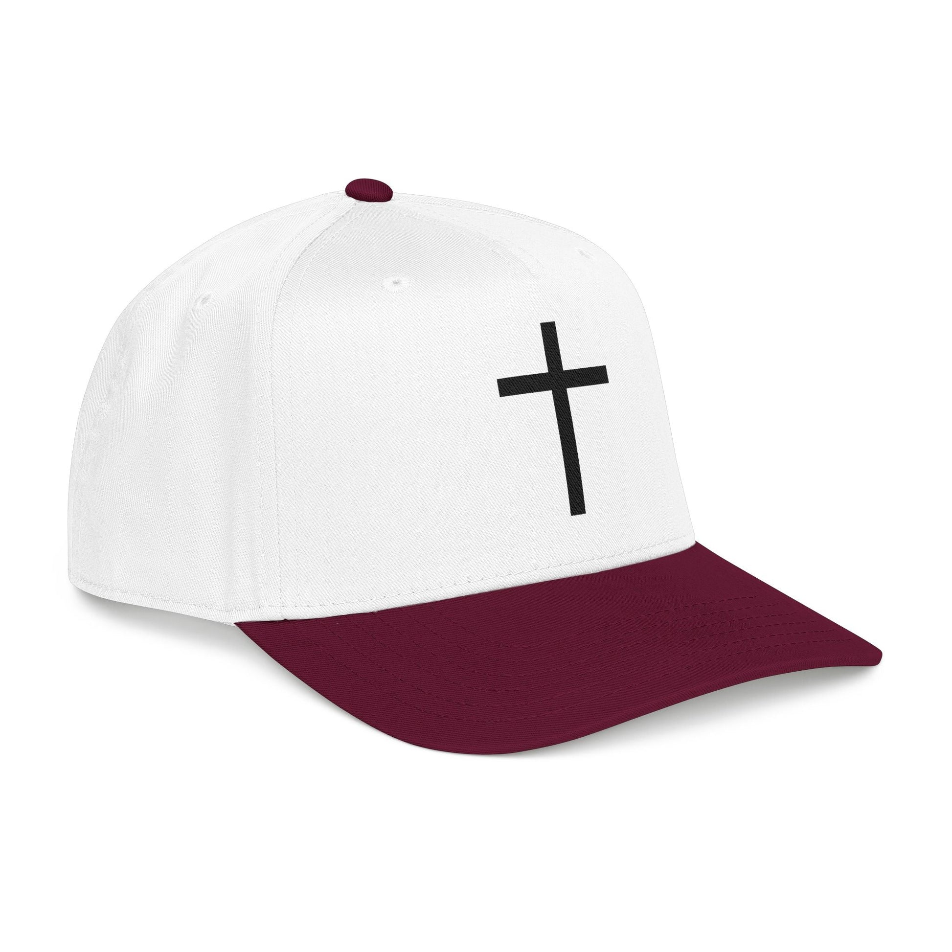 Christian Cross Baseball Cap — Minimal Embroidered Faith Hat Printify