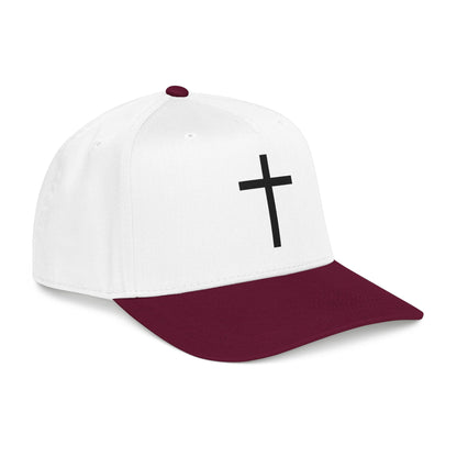 Christian Cross Baseball Cap — Minimal Embroidered Faith Hat Printify