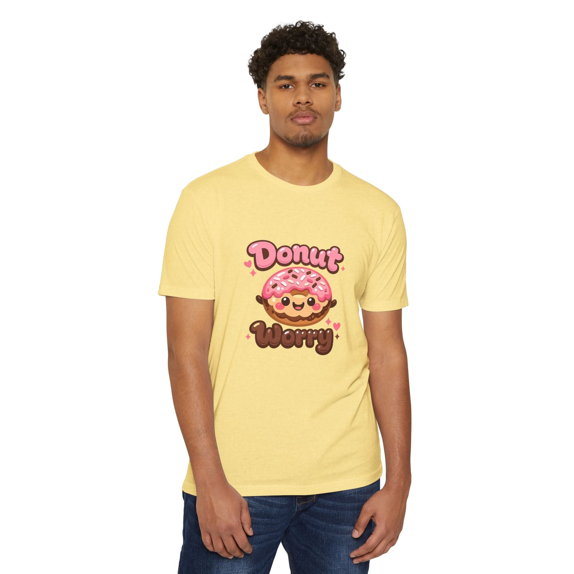 Donut Worry T-Shirt — Cute Kawaii Doughnut Graphic Tee Printify
