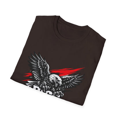 Rise Above Eagle T-Shirt — Patriotic Graphic Tee with Soaring Eagle Printify