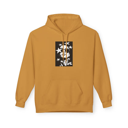 Hoodie — Monochrome Dollar Sign & Stars Graphic Printify