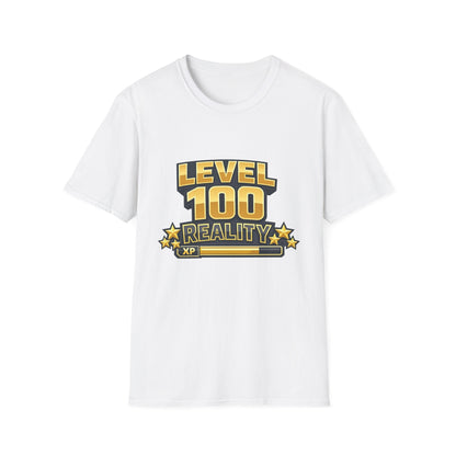 Level 100 Reality T-Shirt — Gamer XP Milestone Tee Printify