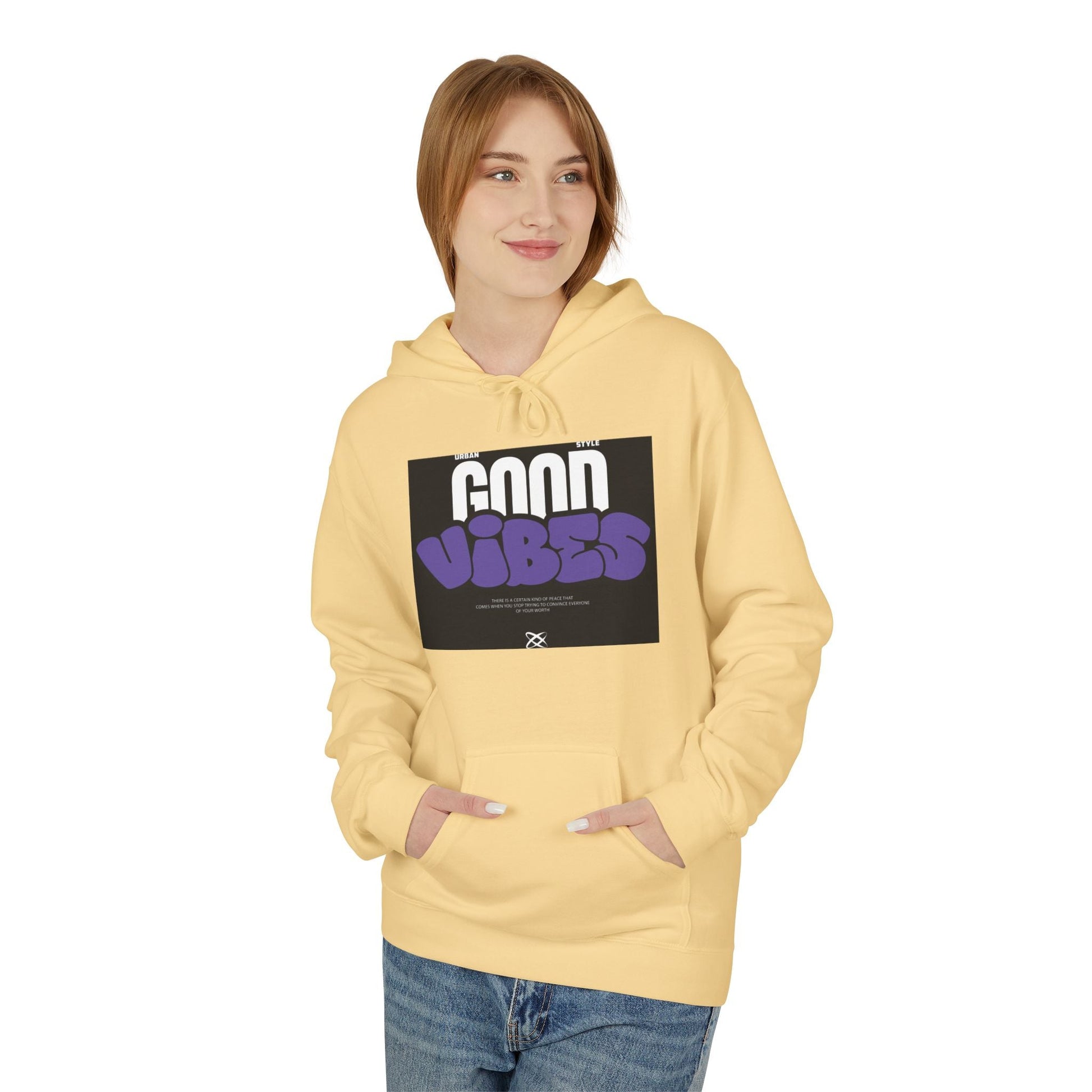 Good Vibes Hoodie — Retro Graffiti Streetwear Pullover Printify