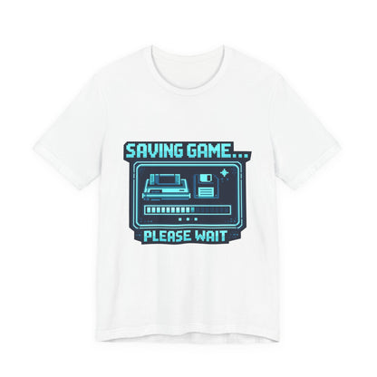 Saving Game Please Wait T-Shirt — Retro Gaming Console Tee