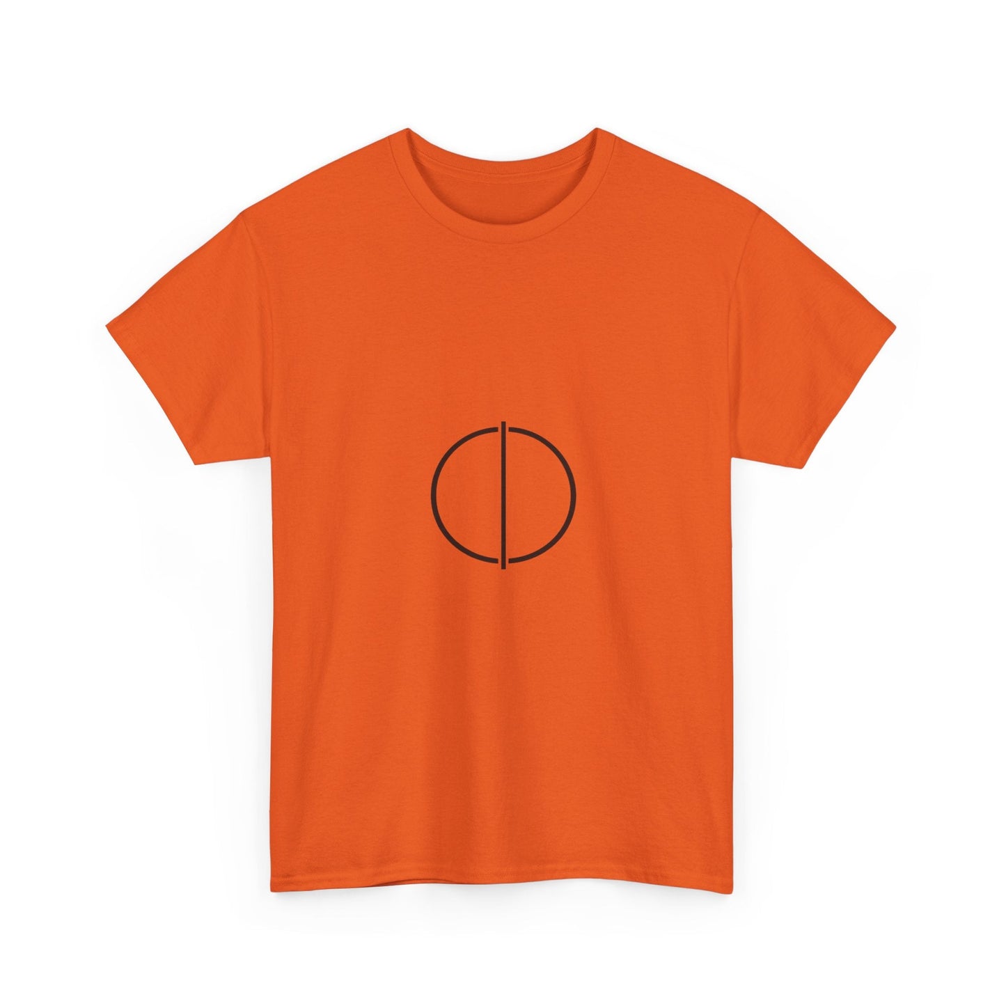 Minimal Circle Split Tee — Modern Graphic White T‑Shirt Printify
