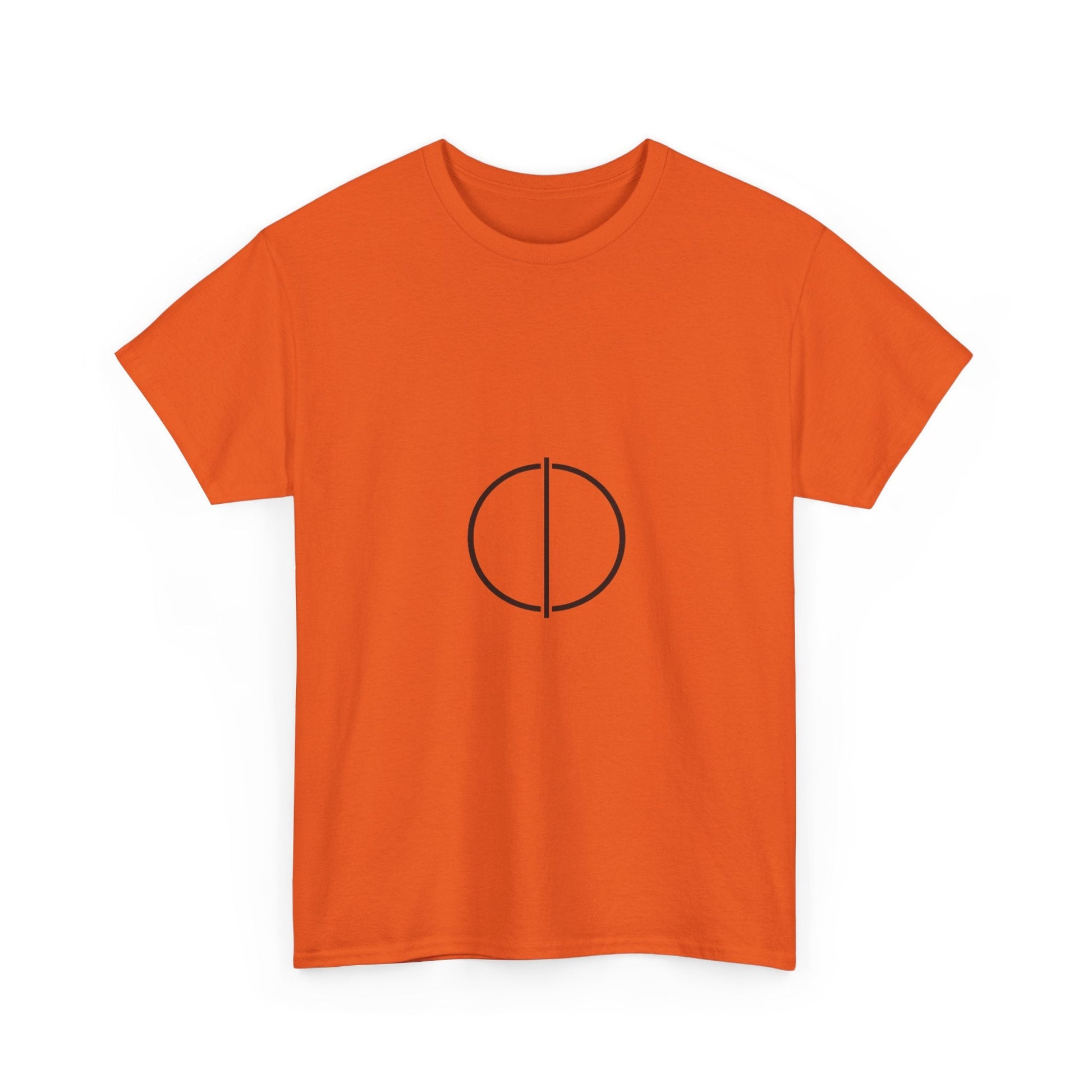 Minimal Circle Split Tee — Modern Graphic White T‑Shirt Printify