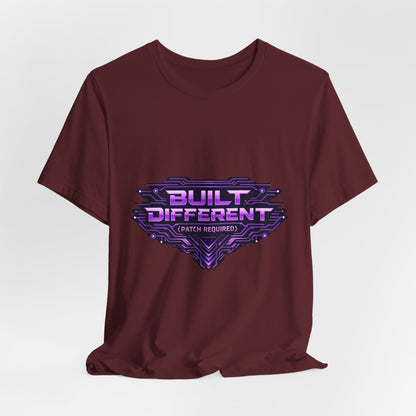 Built Different Tee — Retro Purple Gaming Graphic T-Shirt Printify