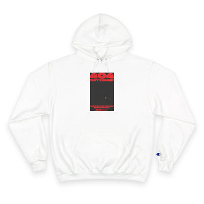 Champion Hoodie - Minimal Red Black Graphic Streetwear Hoodie Printify