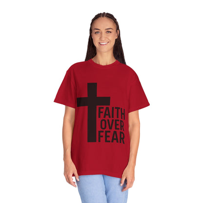 Faith Over Fear T-Shirt — Christian Cross Inspirational Tee Printify