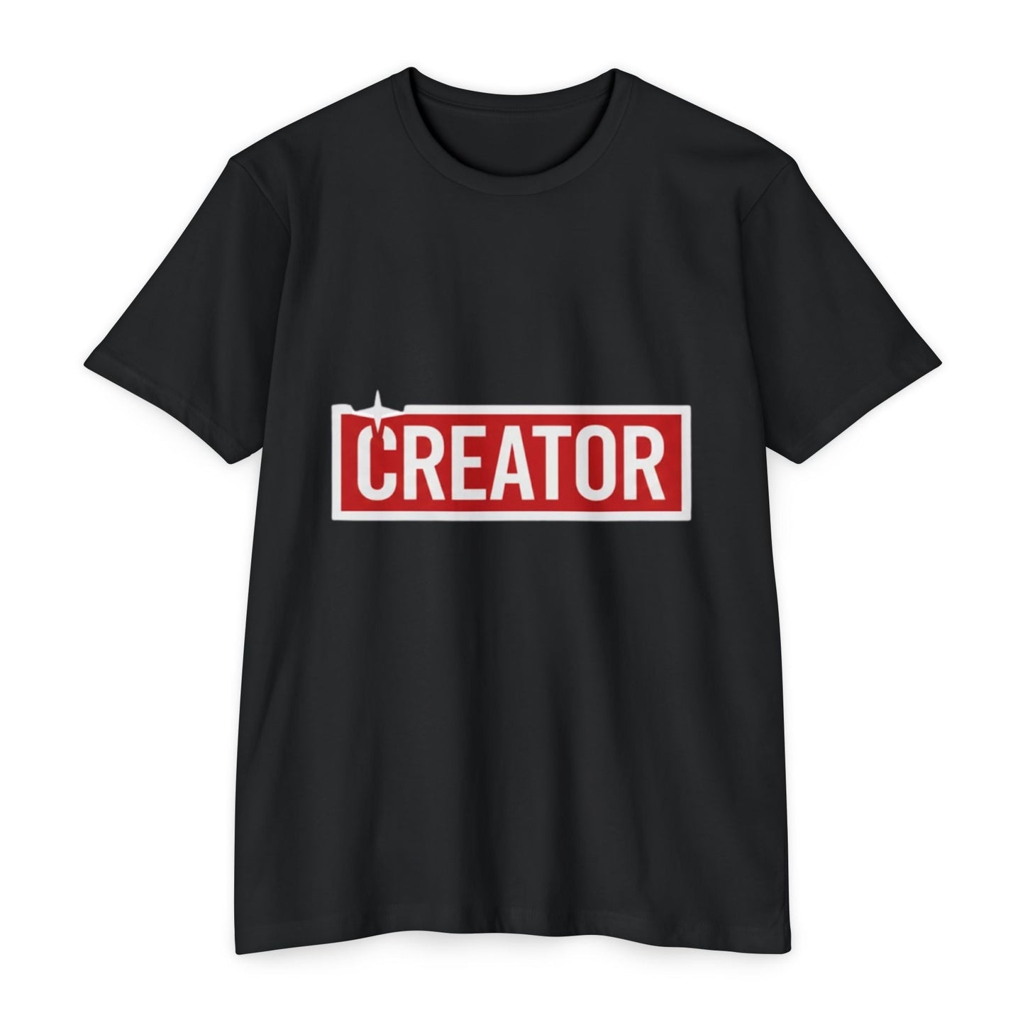Creator Graphic T-Shirt for Men – Bold Red Box Logo Tee for Content Creators Printify