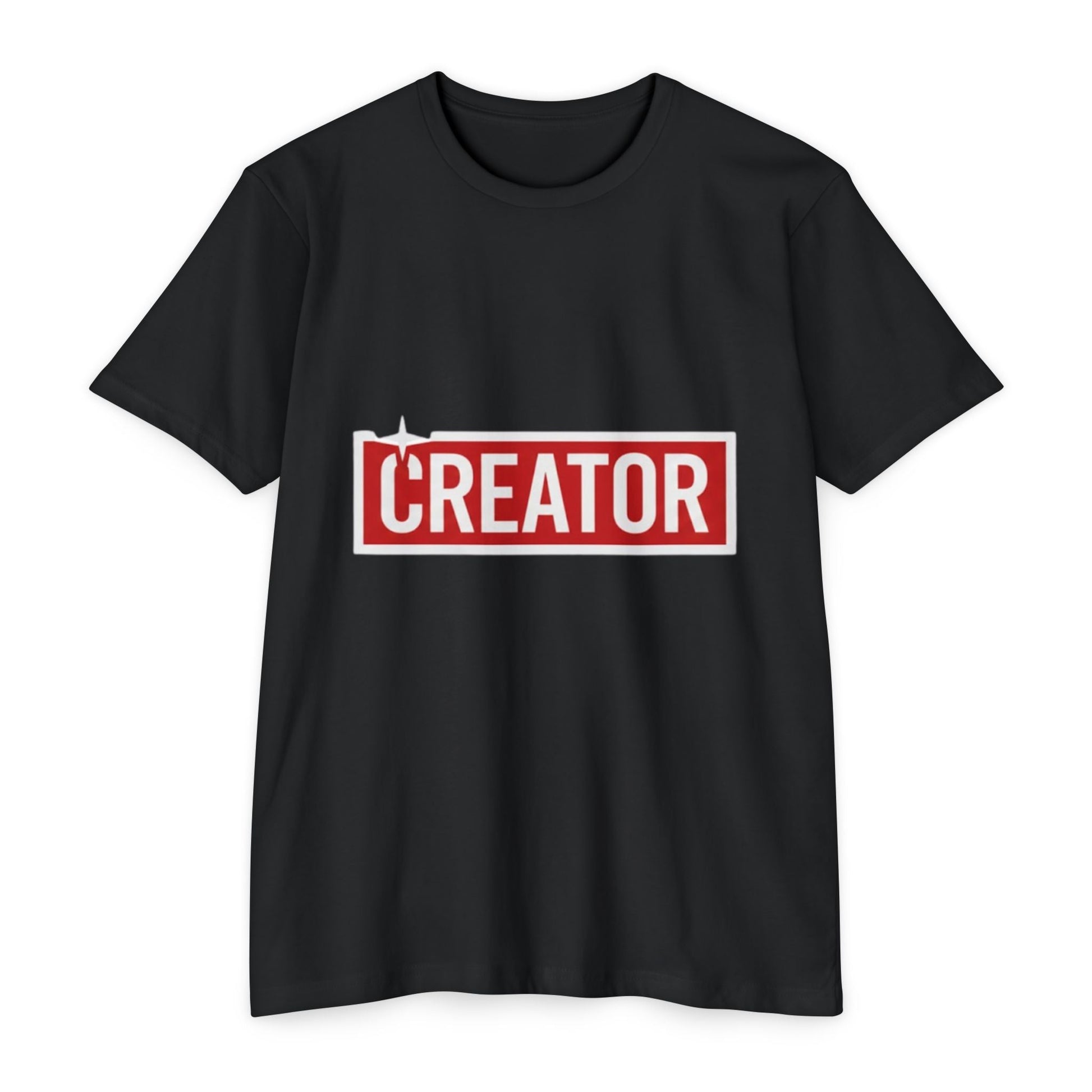 Creator Graphic T-Shirt for Men – Bold Red Box Logo Tee for Content Creators Printify