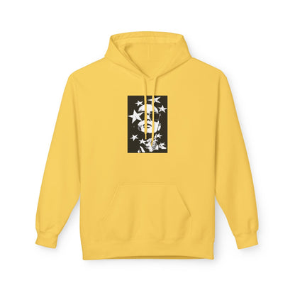 Hoodie — Monochrome Dollar Sign & Stars Graphic Printify