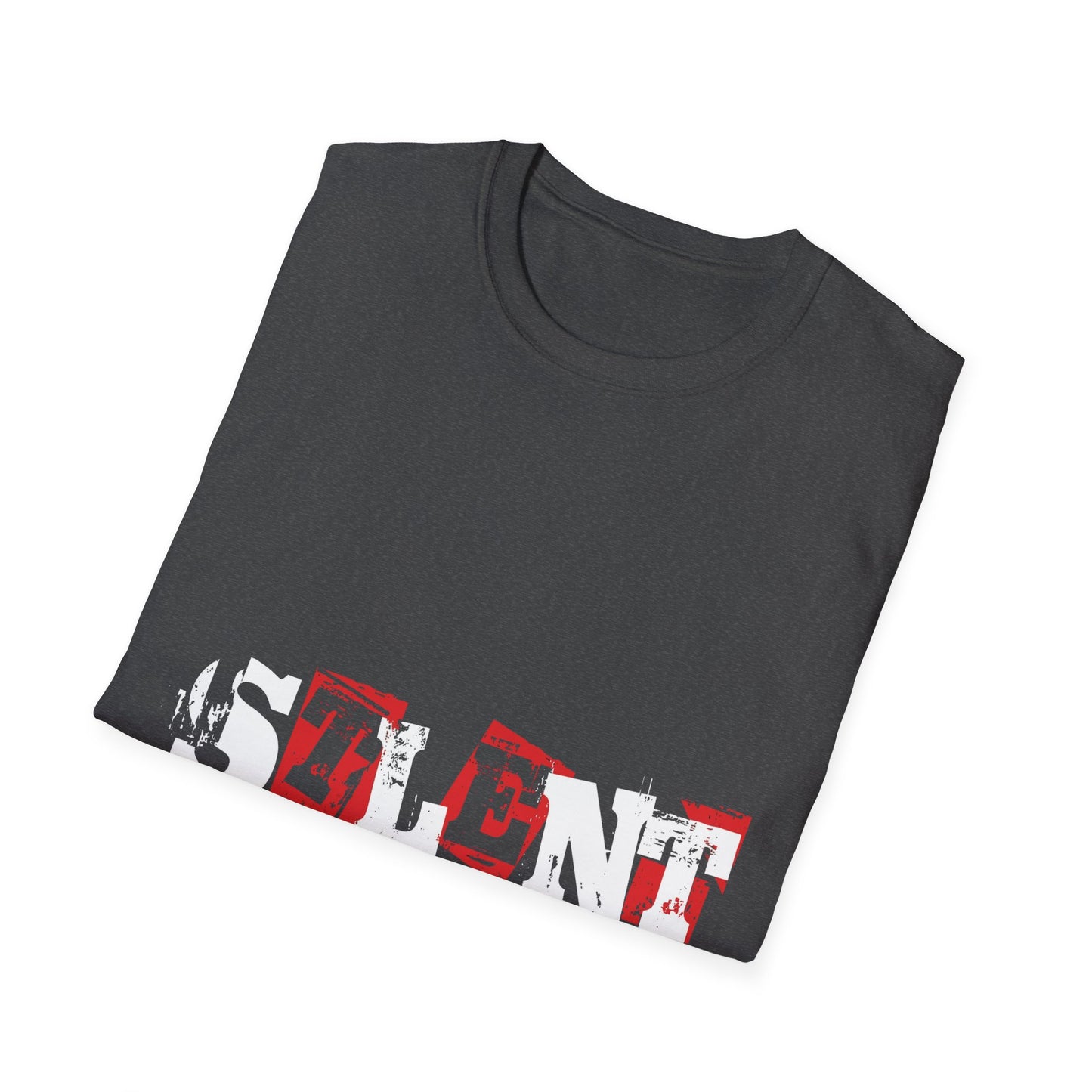 T-Shirt “LEFT” Red Distressed Block Letter Graphic — Vintage Stamped Tee