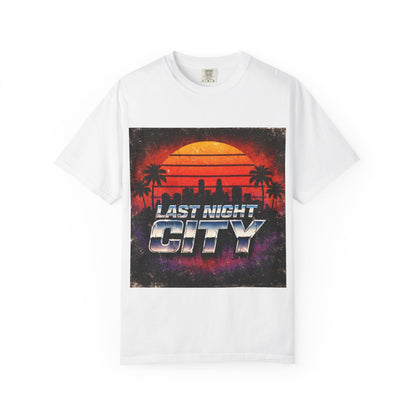 Last Night City T-Shirt — Retro Sunset Miami Vaporwave Tee Printify