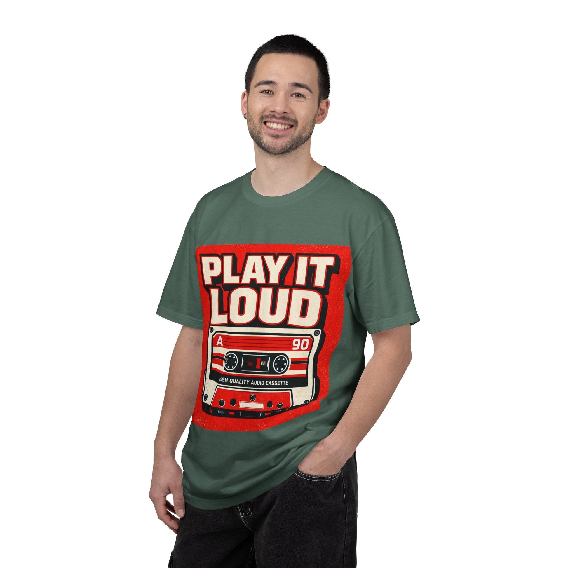 Play It Loud Retro Cassette T-Shirt Printify
