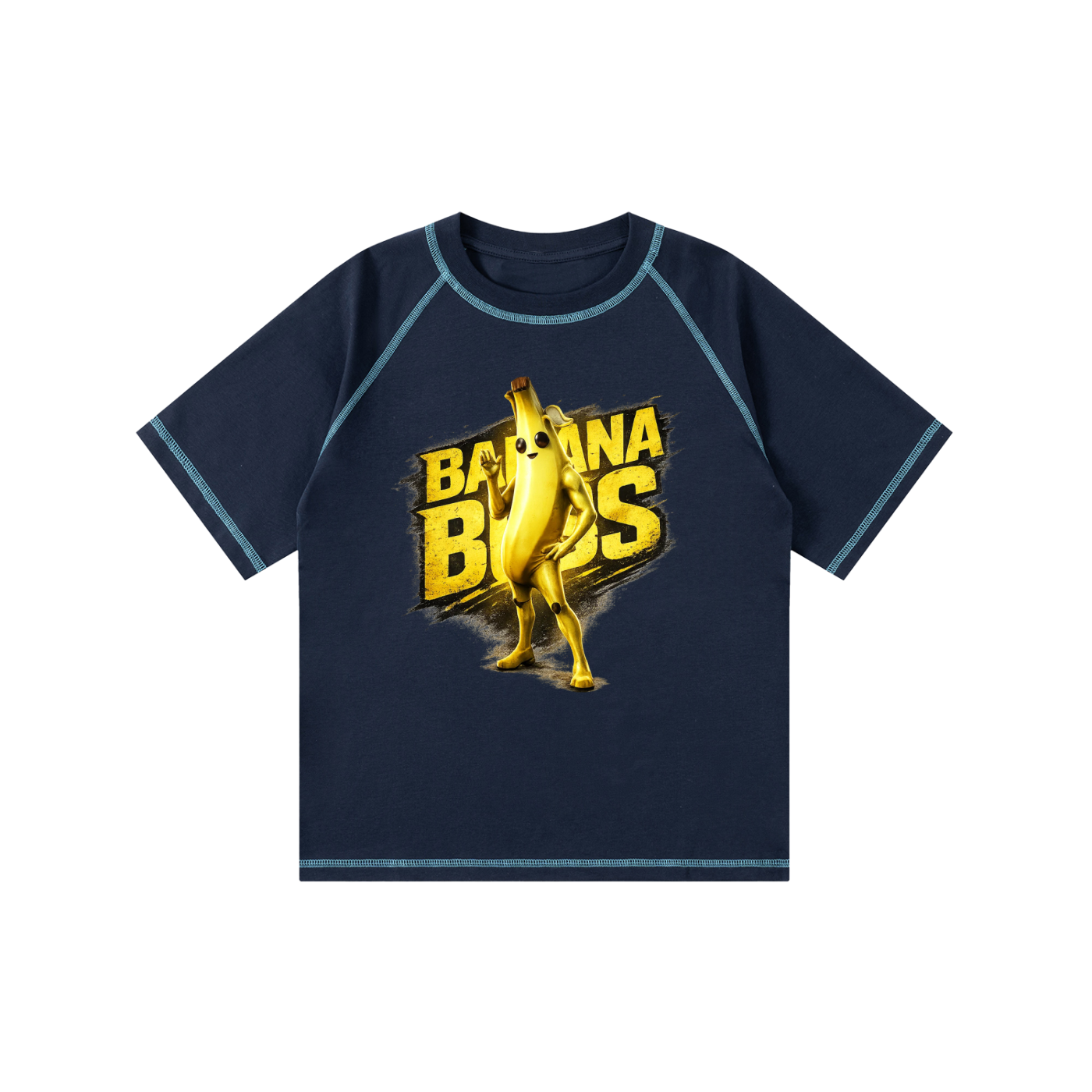 Loose Contrast-Stitched Kids' T-Shirt