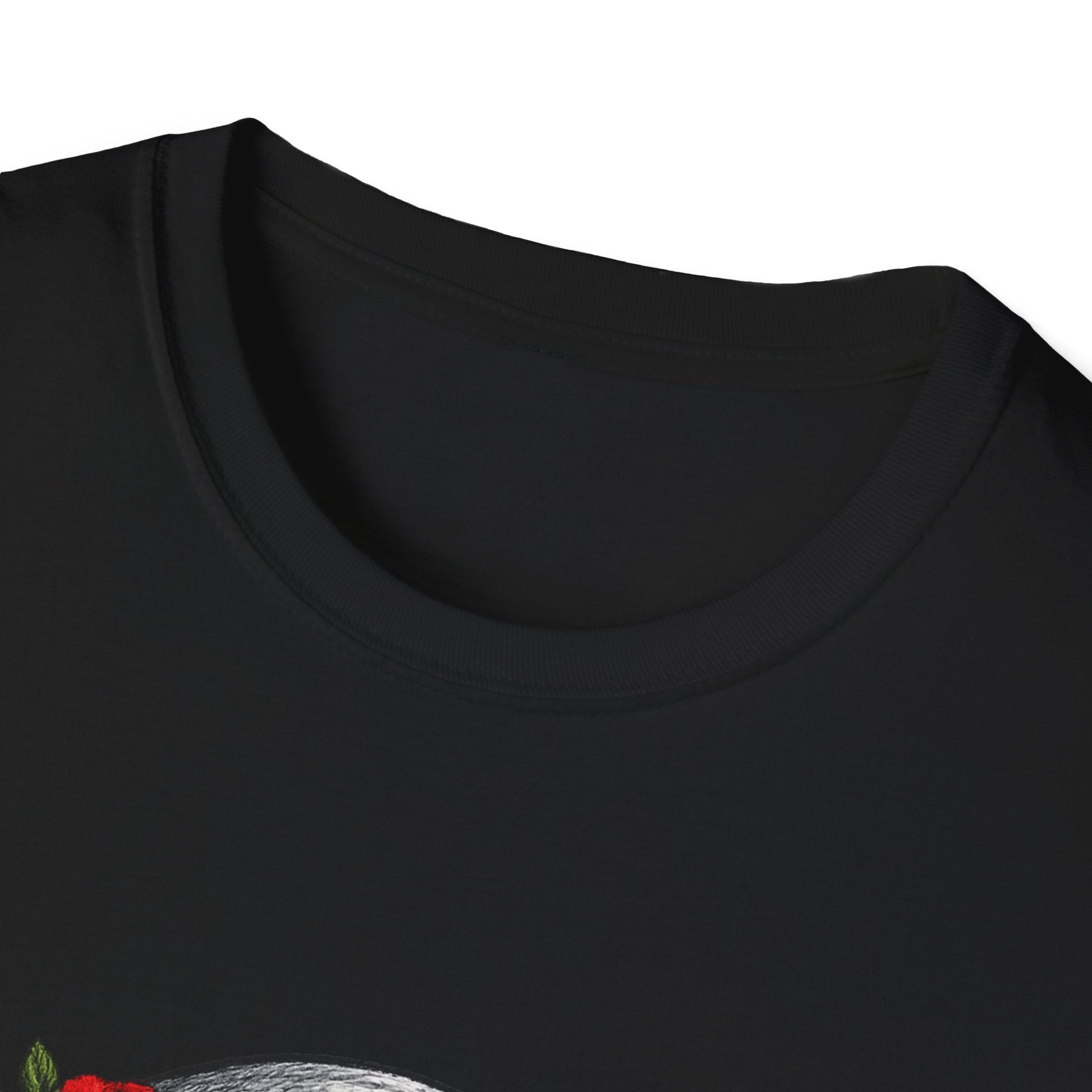Floral Skull Tee — Gothic Rose Skull T-Shirt for Day of the Dead & Edgy Style Printify