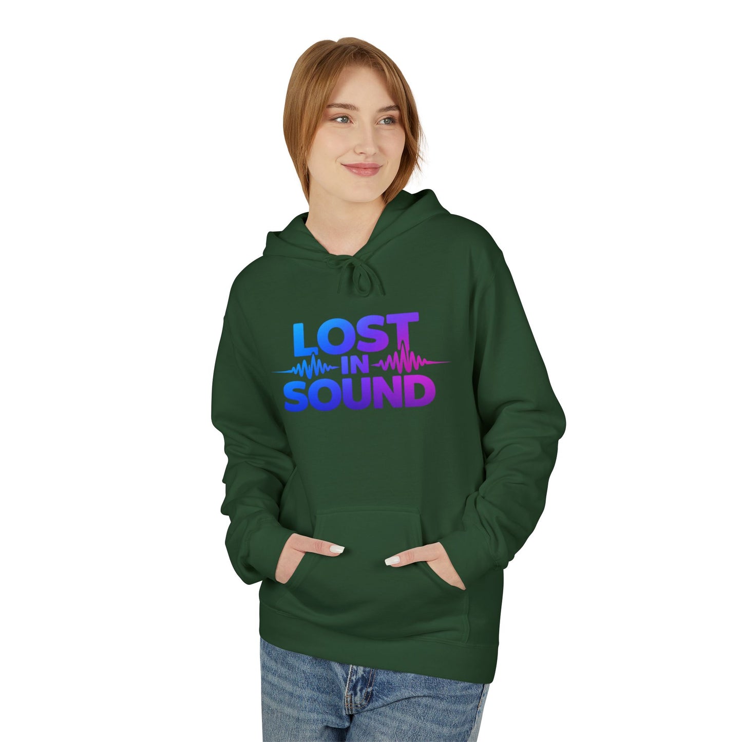 Lost in Sound Hoodie — Gradient Music Wave Pullover