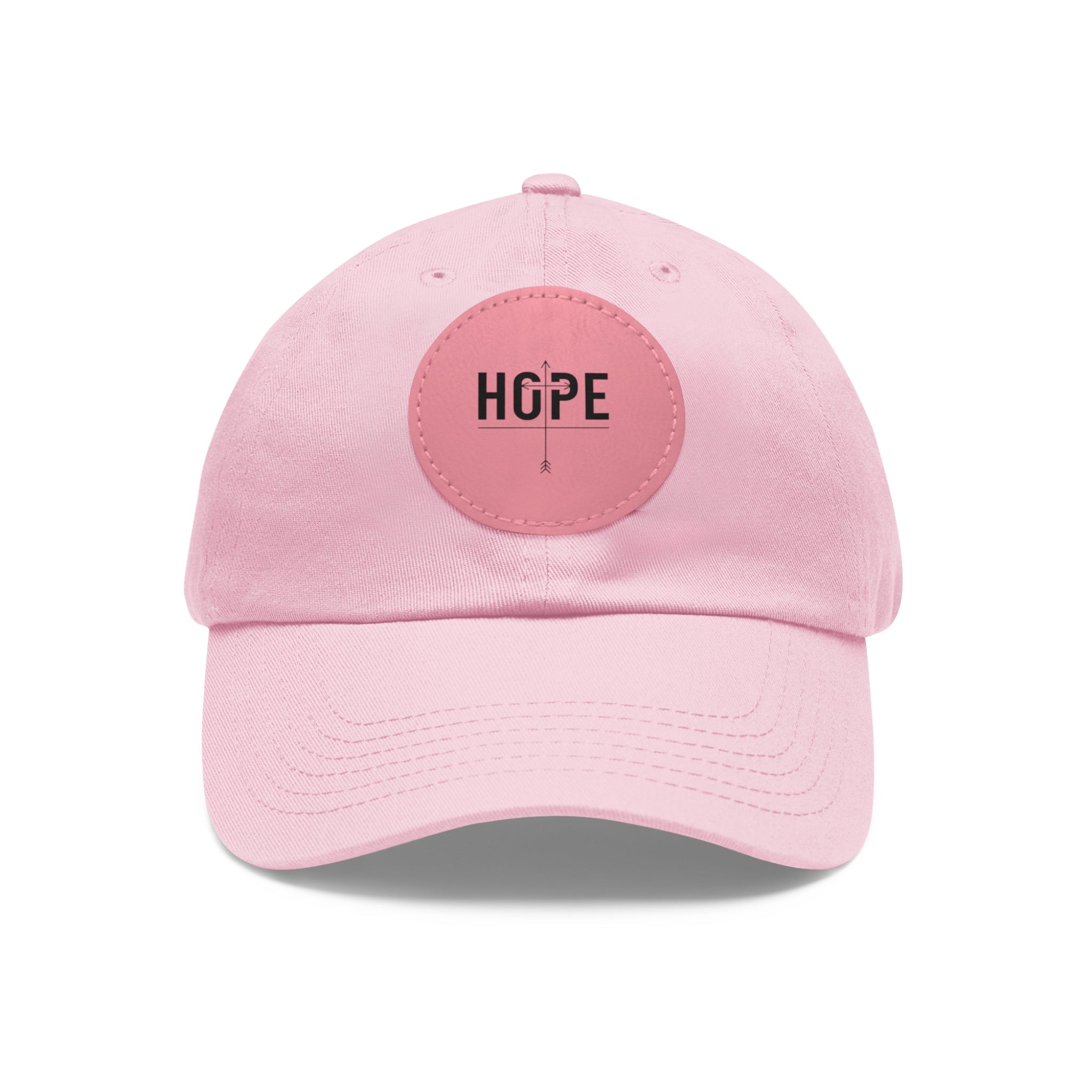 Dad Hat — Round Leather Patch 'HOPE' Cap