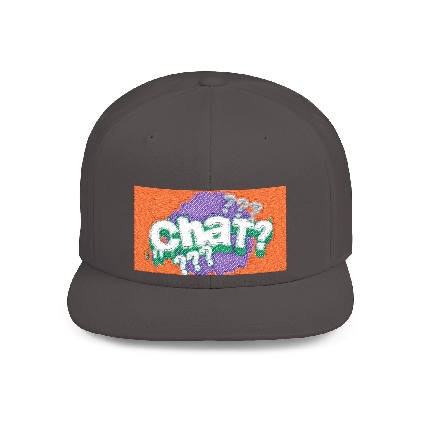Chat Flat Bill Snapback Hat