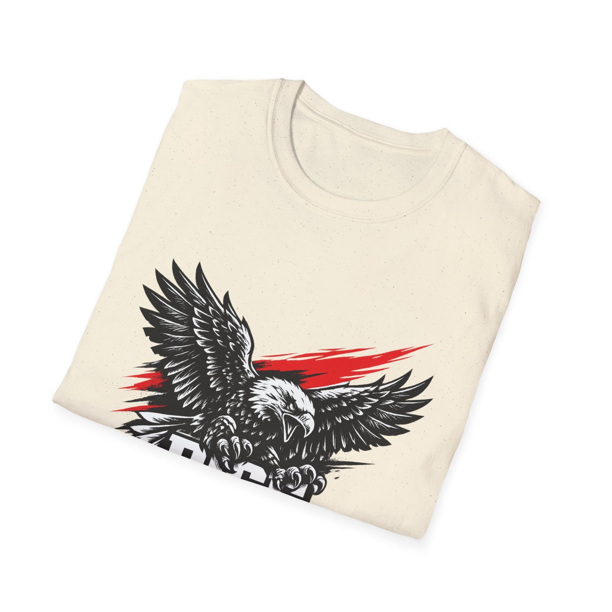 Rise Above Eagle T-Shirt — Patriotic Graphic Tee with Soaring Eagle Printify