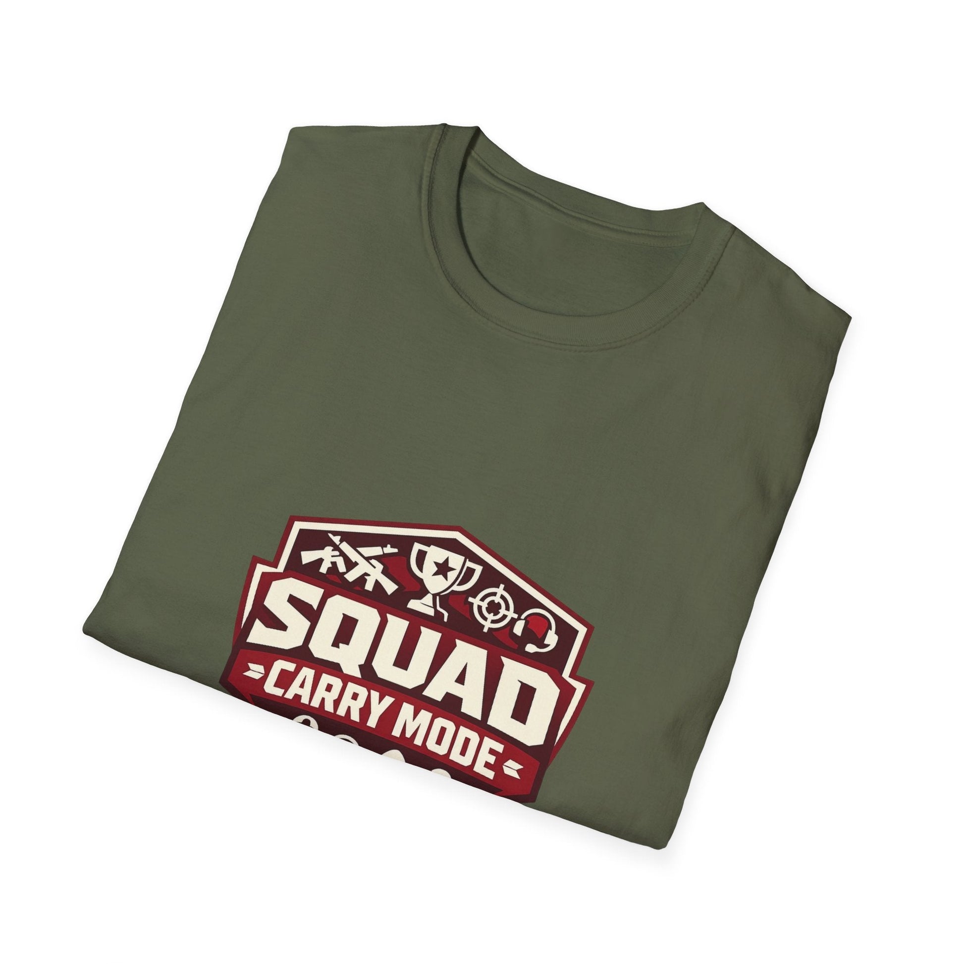Squad Carry Mode T-Shirt — Gamer Team Logo Tee Printify