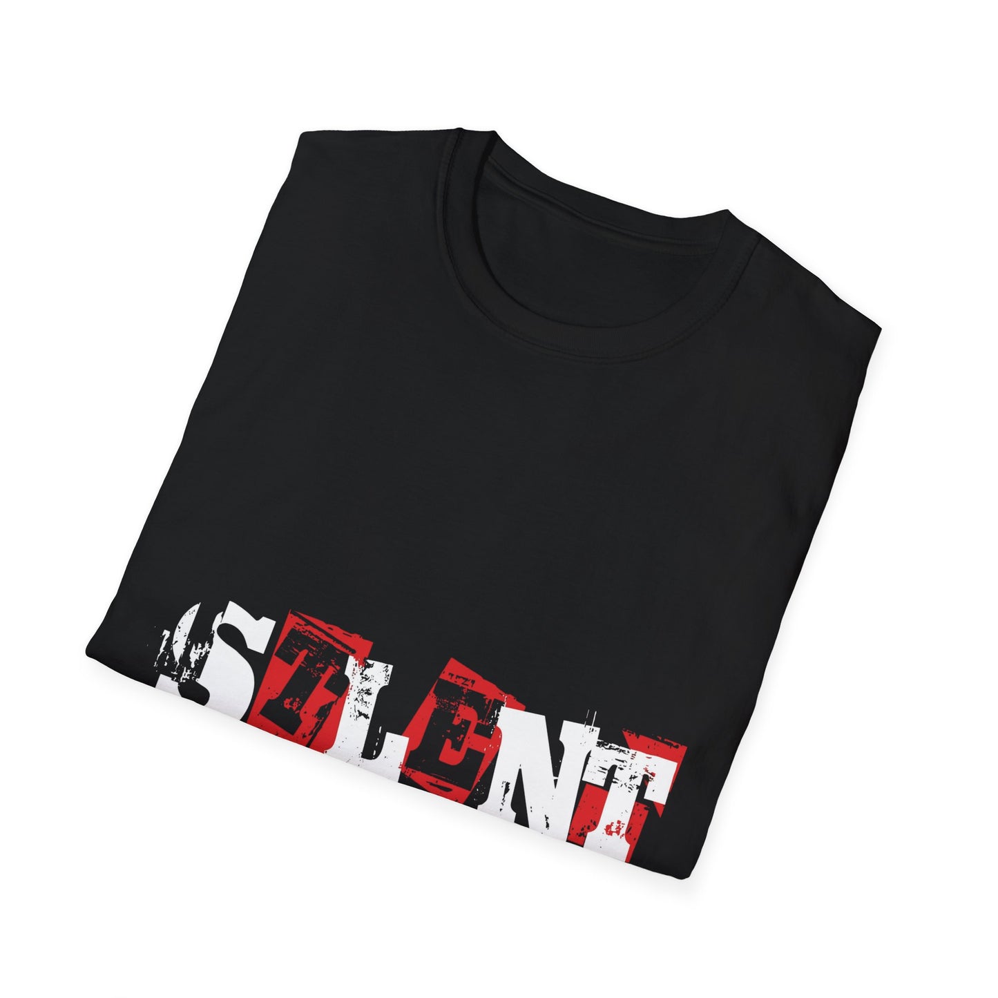 T-Shirt “LEFT” Red Distressed Block Letter Graphic — Vintage Stamped Tee