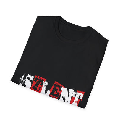 T-Shirt “LEFT” Red Distressed Block Letter Graphic — Vintage Stamped Tee