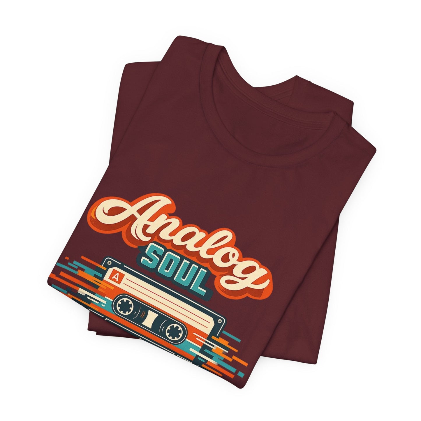 Analog Soul Digital World T-Shirt – Retro Cassette Tee for Music Lovers Printify