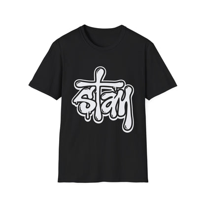 Stay Graffiti T-Shirt — Urban Streetwear Tee with Bold Script