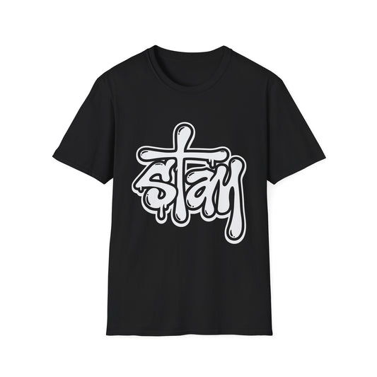 Stay Graffiti T-Shirt — Urban Streetwear Tee with Bold Script