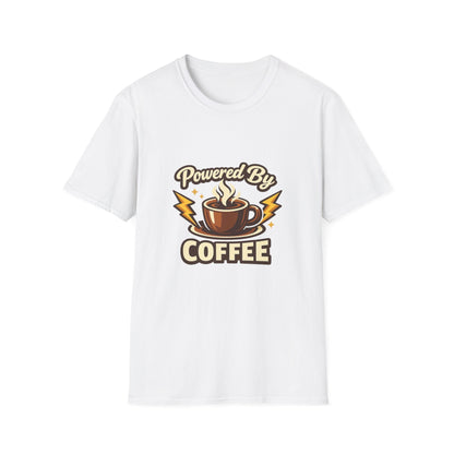 Powered By Coffee T-Shirt — Vintage Coffee Lover Tee Printify