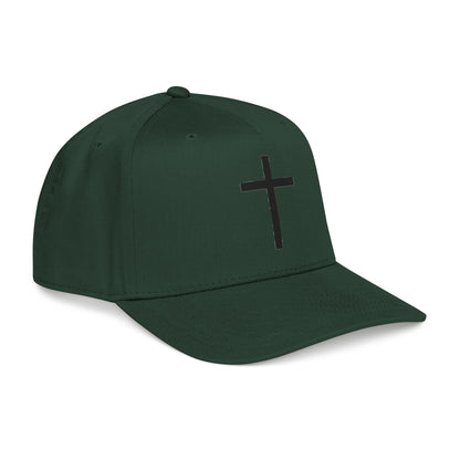 Christian Cross Baseball Cap — Minimal Embroidered Faith Hat Printify