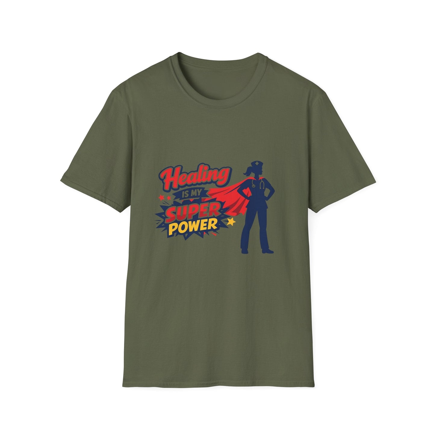 Healing Is My Superpower T-Shirt — Nurse/Healer Superhero Tee Printify