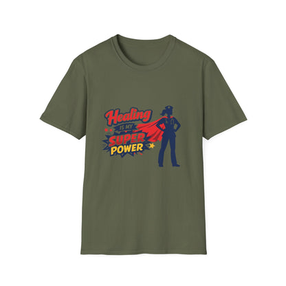 Healing Is My Superpower T-Shirt — Nurse/Healer Superhero Tee Printify