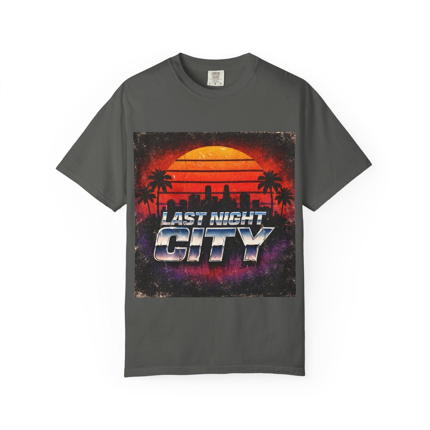Last Night City T-Shirt — Retro Sunset Miami Vaporwave Tee Printify