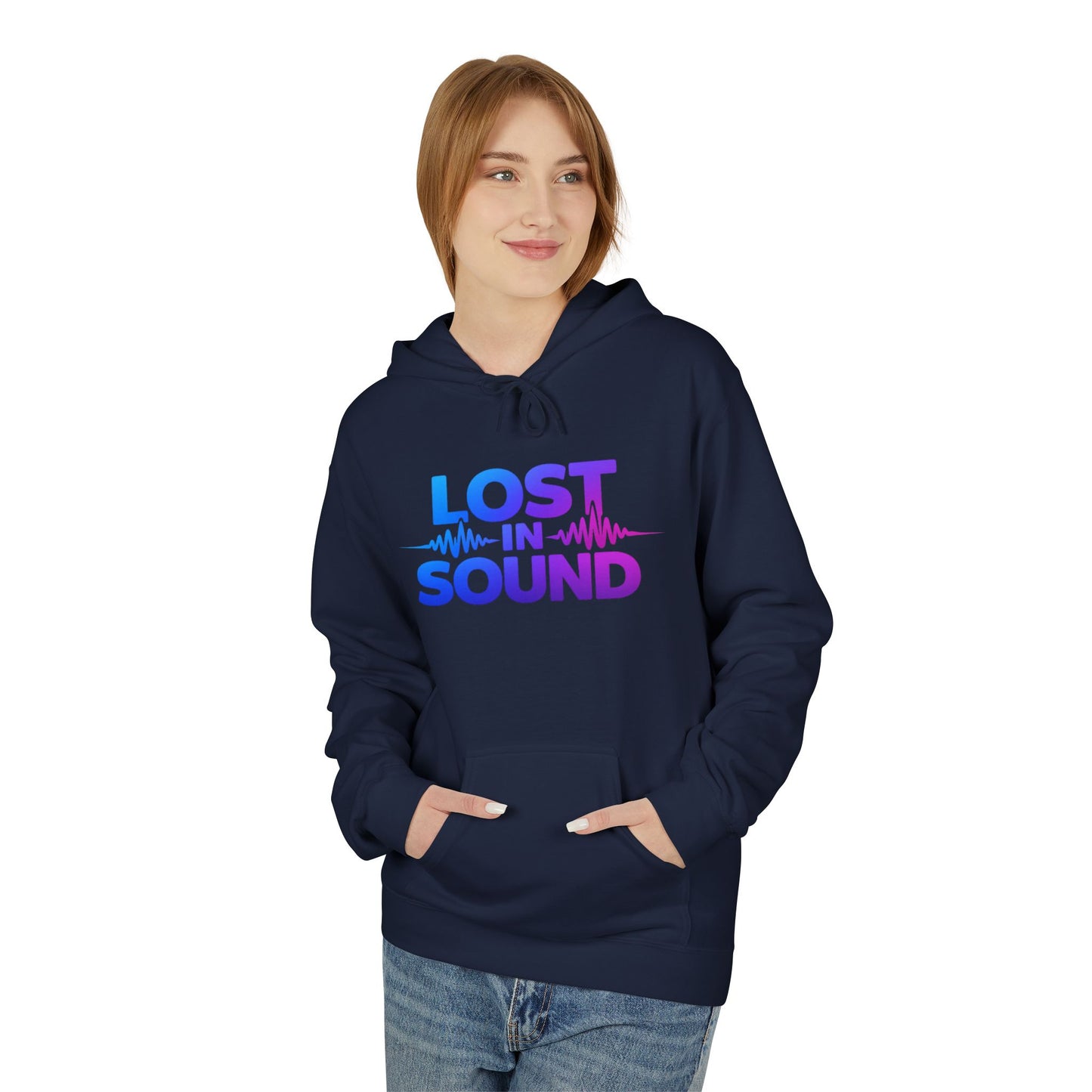 Lost in Sound Hoodie — Gradient Music Wave Pullover