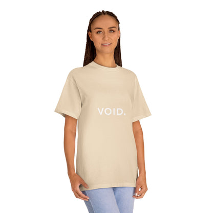Void. Minimalist Graphic Tee — Neutral Beige Casual Shirt Printify