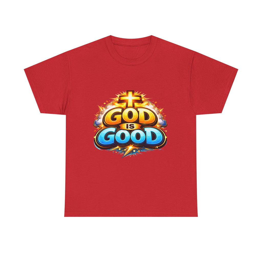 God Is Good T-Shirt — Christian Faith Tee with Cross Graphic