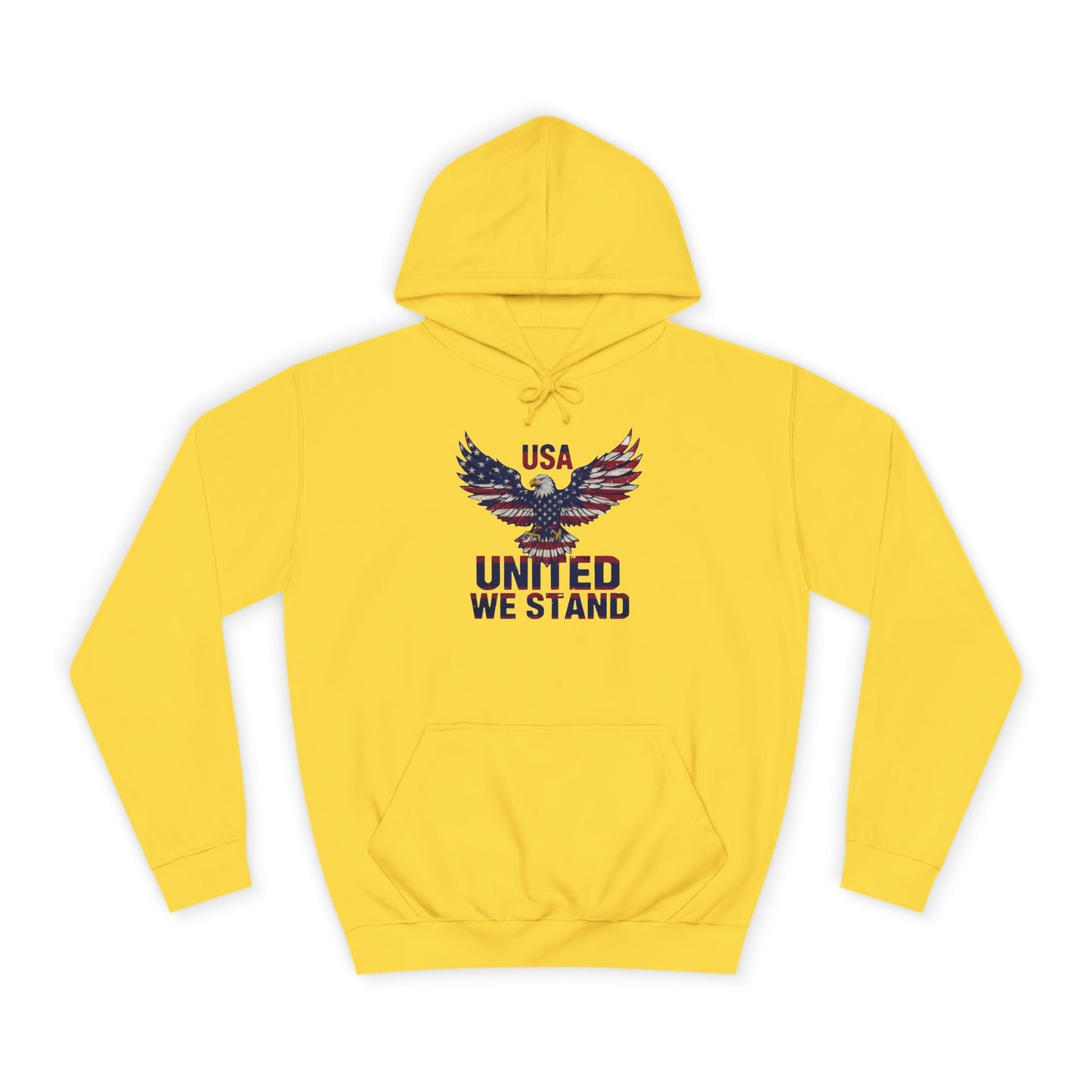 Patriotic Eagle Hoodie – Unisex USA “United We Stand” American Flag Graphic Printify
