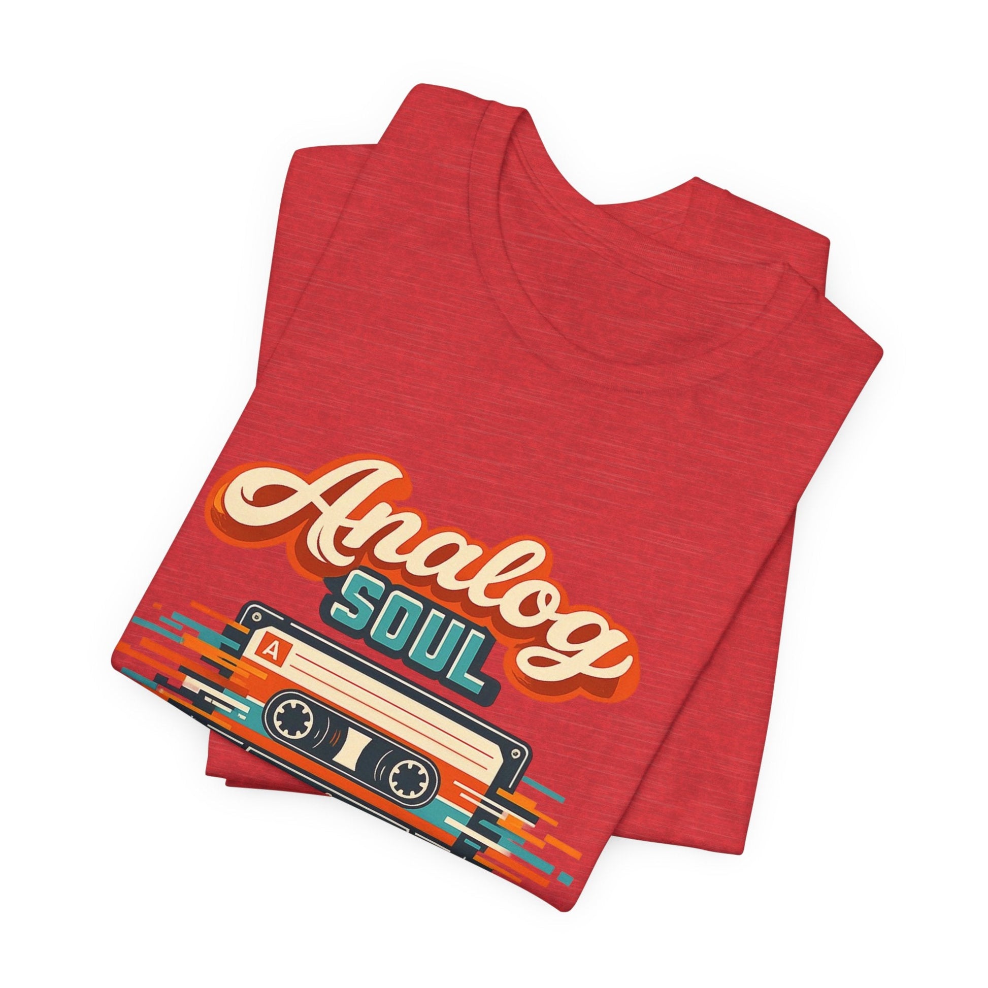Analog Soul Digital World T-Shirt – Retro Cassette Tee for Music Lovers Printify