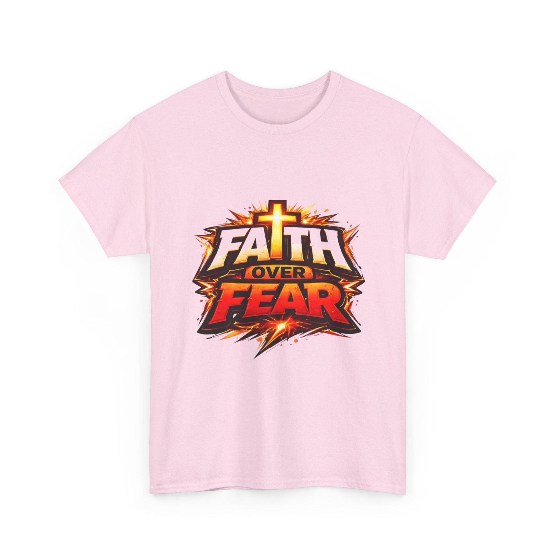 Faith Over Fear T-Shirt for Men – Christian Inspirational Tee with Cross Graphic Printify
