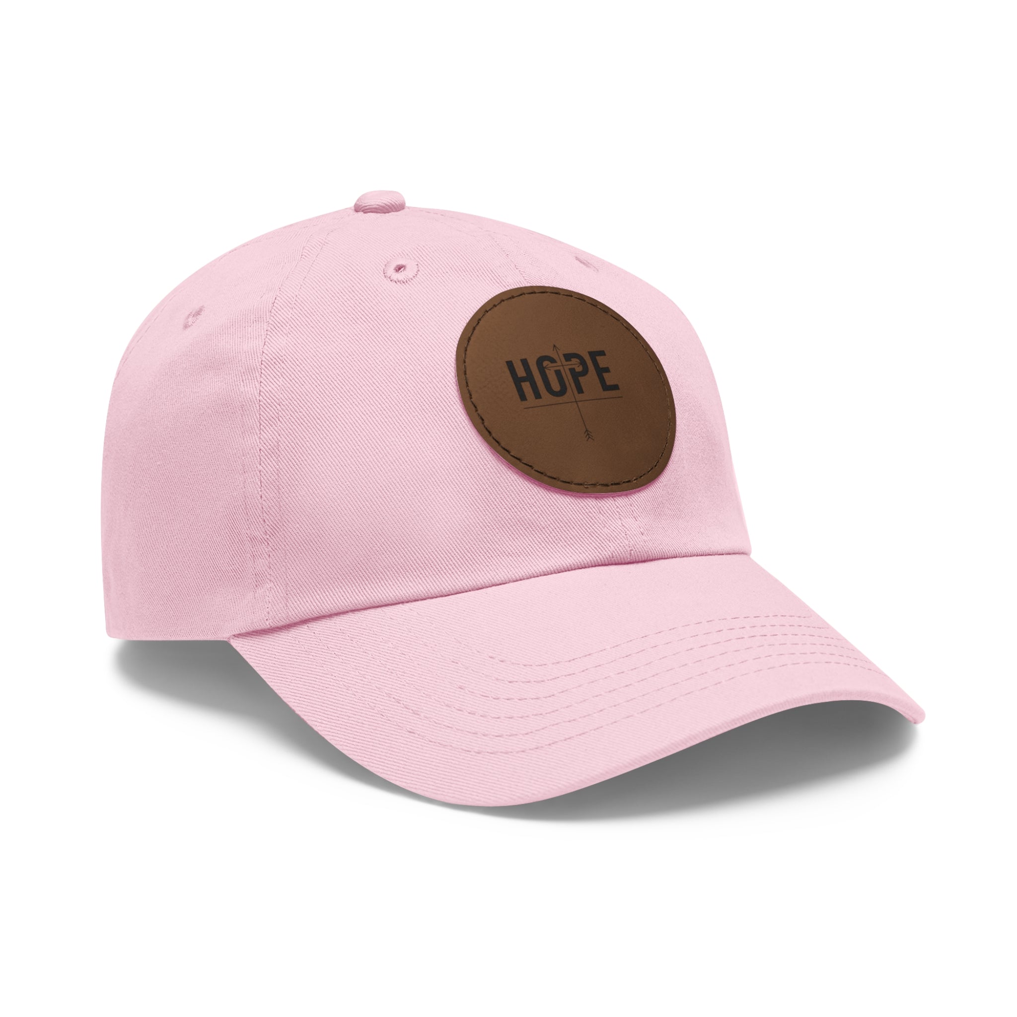Dad Hat — Round Leather Patch 'HOPE' Cap