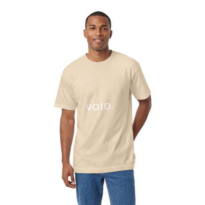 Void. Minimalist Graphic Tee — Neutral Beige Casual Shirt Printify